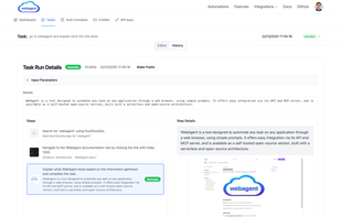 Webagent screenshot 1