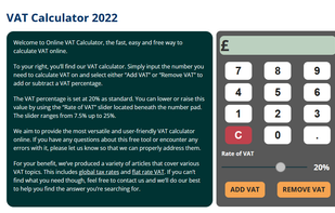 Online VAT Calculator screenshot 1