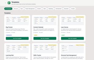 Multiple preset templates
