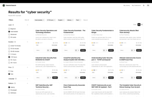 tutorialsearch.io search filter feature