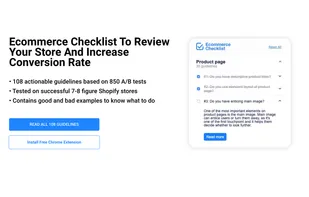 Ecommerce Checklist screenshot 1