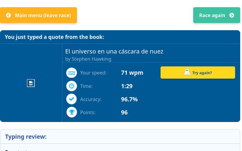 Critique: TypeRacer. Design Educational Games