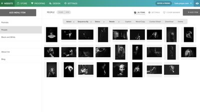 Pixpa Website Builder - Manage Gallery