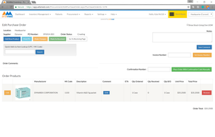 Create and Receive Purchase Orders