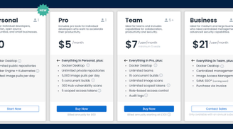 Docker has renamed its free plan to "Personal," will now charge subscriptions for large business use image