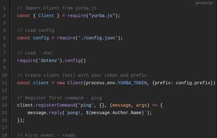 Example code:
- https://yurba.js.org/development/create-files#creating-index-js