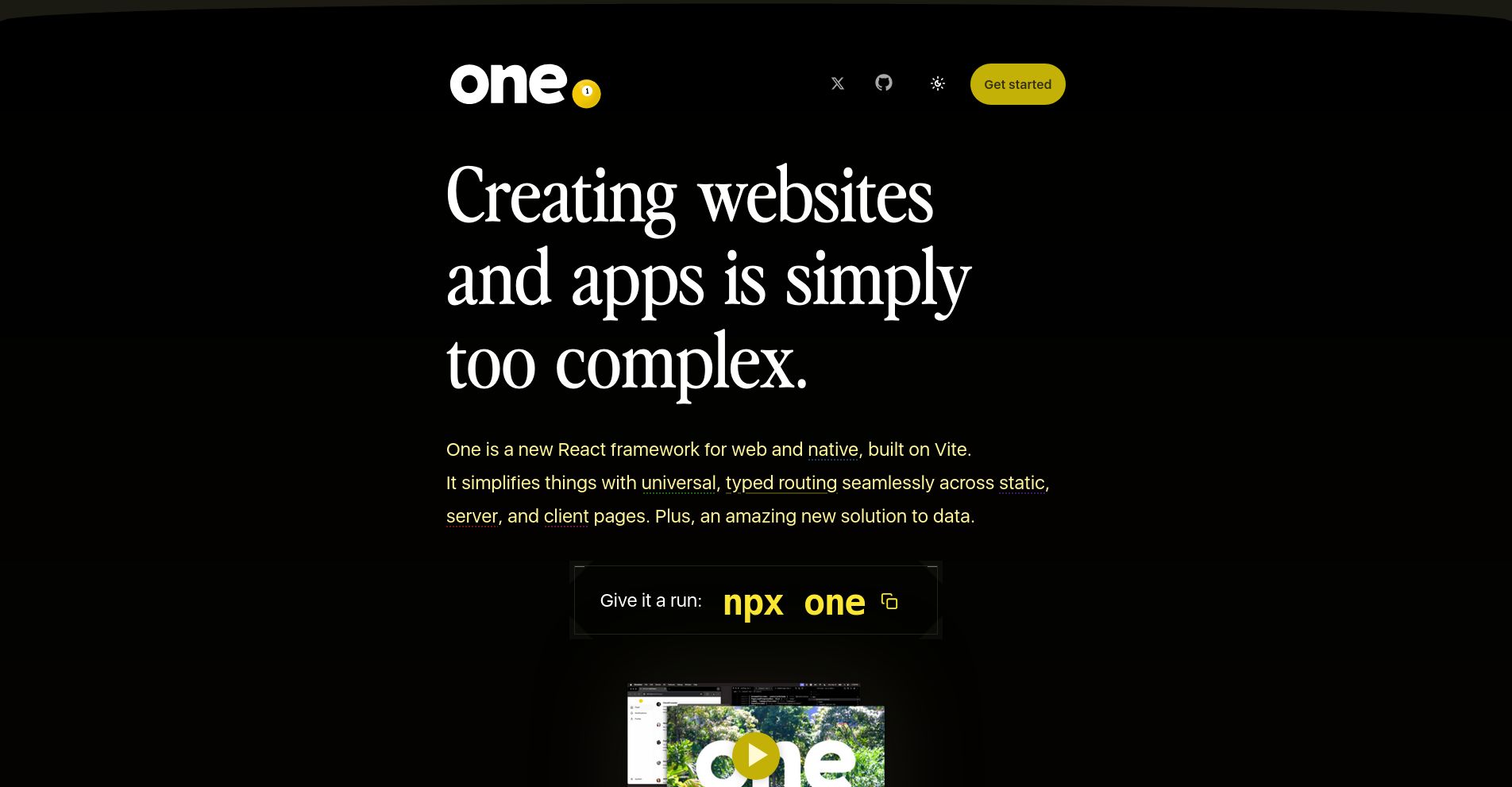 One — React Framework Alternatives: Top 10 JavaScript Frameworks ...
