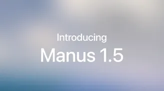 Manus 1.5 launches with no-code AI web app building and unlimited context image