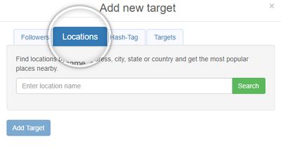 , you can add locations such as cities, districts, public places etc. as a target. 
When you choose a location target, the bot interacts with the people who have published Instagram posts in that place. 
Geolocation targeting is suitable for the ones who are looking for local Instagram followers.