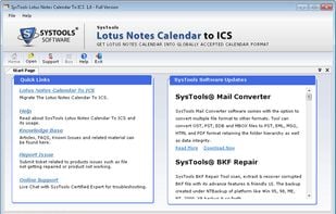 After the Launch of Lotus Notes Calendar to ICS the above mention screen displayed 