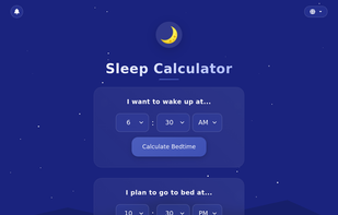 Sleep Calculator with alarm clock screenshot 1