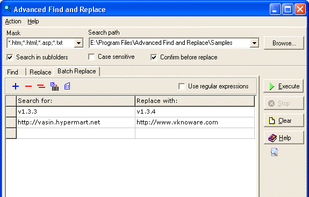 Batch Replace operation
