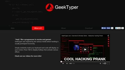 GeekPrank Hacker Typer - Online Hacker Simulator