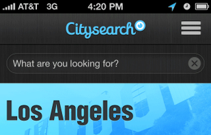 Citysearch screenshot 1