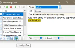 ClipBoard Speaker screenshot 1