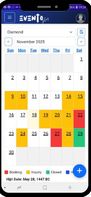 Evento Plus Color Coded Calendar DashBoard
