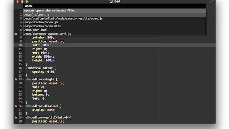 Zed Code Editor Offlinecapable, feature rich, extensible code editor