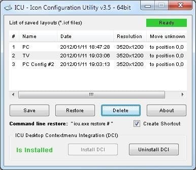 ICU - Icon Configuration Utility: Restore your desktop when the icons ...