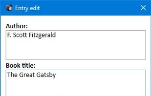 The edit dialog window allows you to correct the title, author, and series if there are any mistakes.
