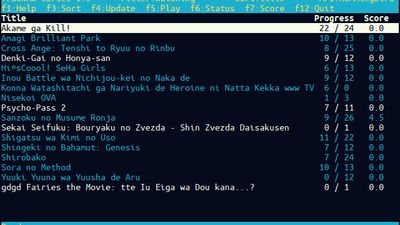 Curses interface