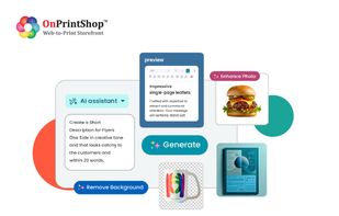 Create impactful, realistic print product images and content for your storefront with AI assistance to drive faster checkouts