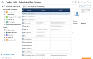 FoneDog Broken Android Data Extraction screenshot 3