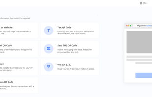 Static QR code creation page