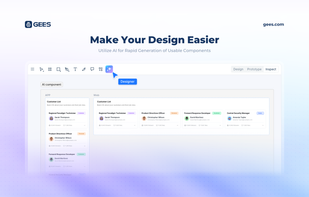 Utilize Al for Generation of Components