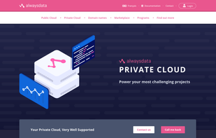 Private Cloud / Dedicated servers presentation page