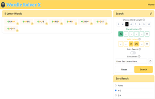 Wordle Solver X 23 Oct 2024 Usage for Wordle