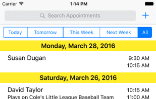 Rendezvous Appointment Book screenshot 1