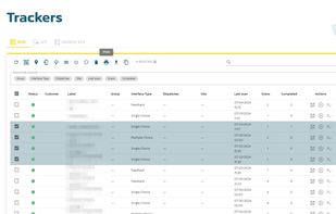 Tracker management: QR codes