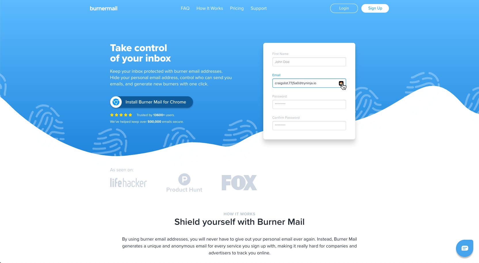 Burner Mail Helps you protect your privacy by providing you with