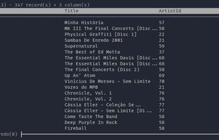 Termdbms screenshot 1