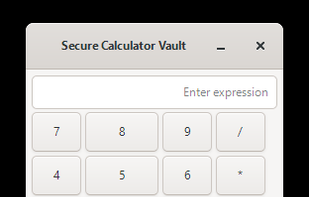 on click to the set user can set password. on click to the change user can change password. write password on calculator and click equal to open the app.