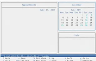 Calcurse screenshot 1