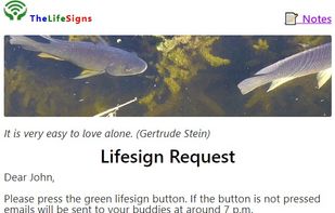 Lifesign request email