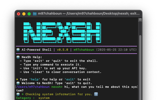 NexSh screenshot 1
