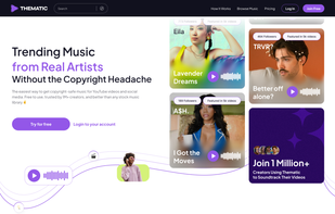 Thematic: Trending Music from Real Artists without the copyright headache