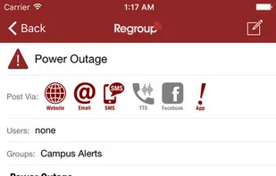 Regroup Mass Notification screenshot 2