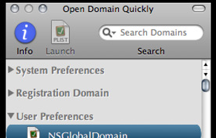 “Open Domain Quickly” Window