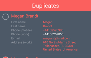Contacts Optimizer screenshot 1