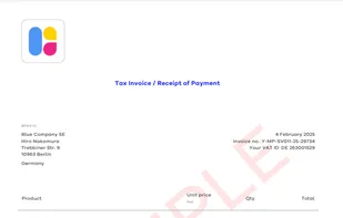 Sample invoice