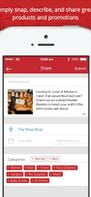 Simply snap, describe, and share great products and promotions