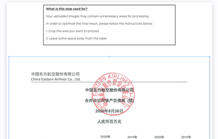 Crop the image to exactly only the table to limit the processing data
