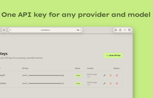 One API key for any provider and model