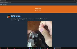 The trending page as it appears on Chromium.