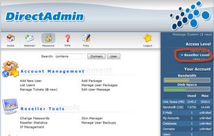 DirectAdmin screenshot 1