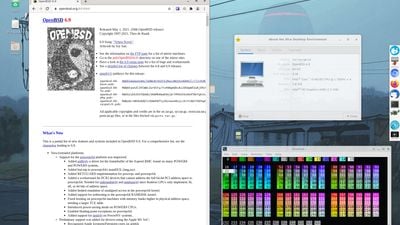 Example OpenBSD 6.9 desktop using Xfce 4.16 desktop environment 
