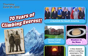 Home page with daily articles